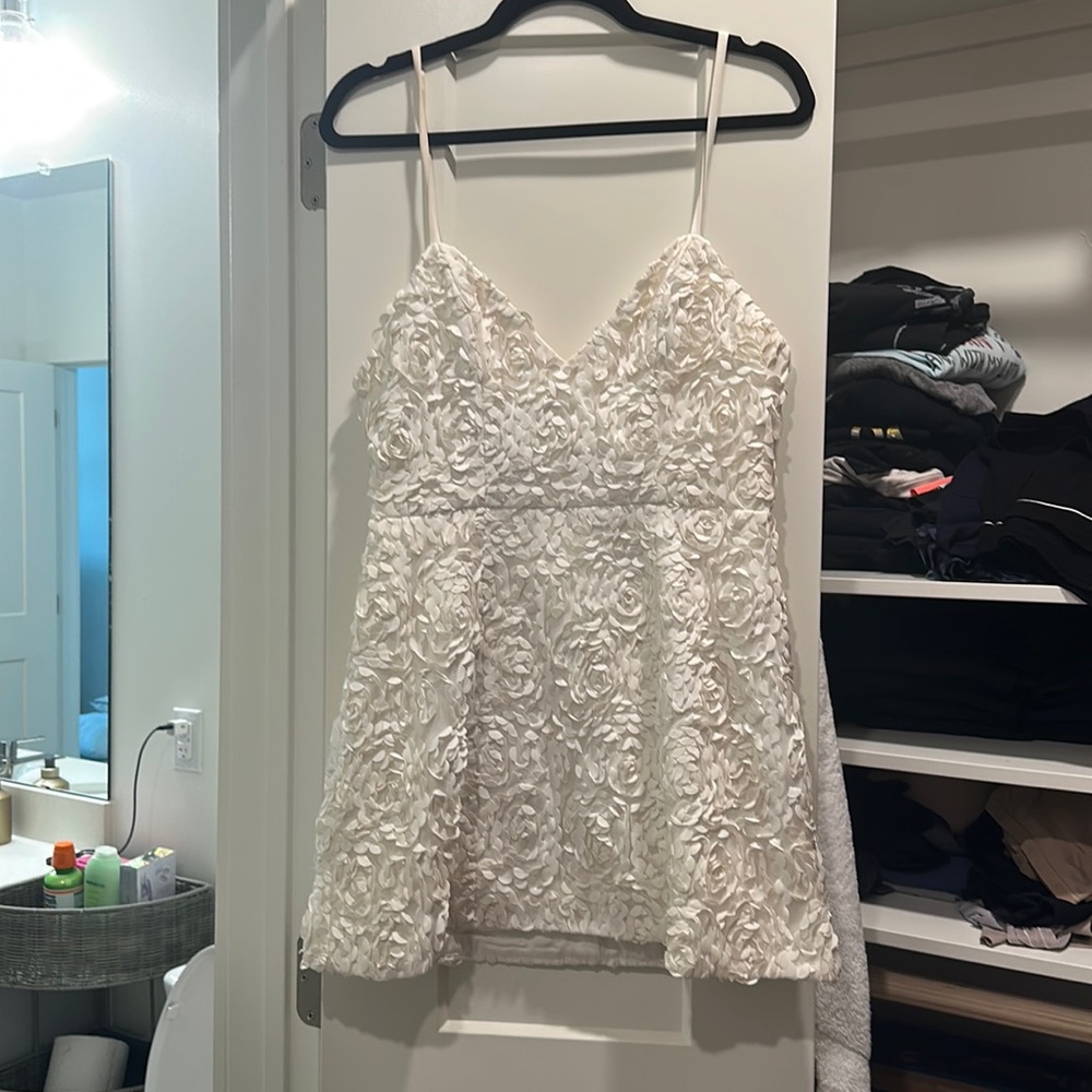 White Floral Dress - House of CB